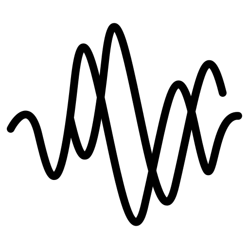 Rázová vlna čierna ikona